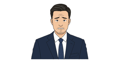 portrait of a handsome businessman nervous 