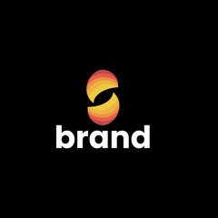 Fototapeta premium Abstract S Curve Logo Gradient Symbol for Modern Brands