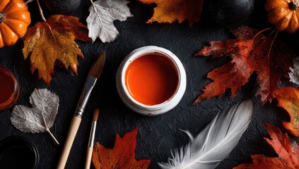 Autumnal art supplies