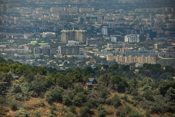 Beautiful city of Almaty from above
