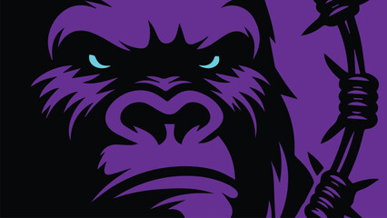 gorilla face background