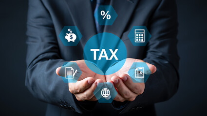 Business finance tax calculation and savings image
