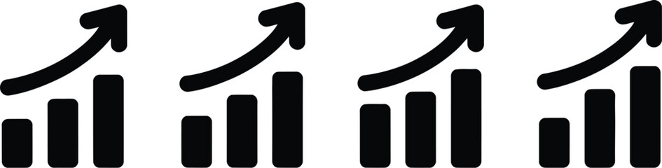 Growth decline icon financial arrows up and down vector illustration
