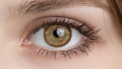 Close-up of a light brown eye