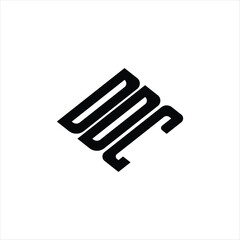  Modern abstract DDC logo design featuring geometric lines for innovative data analysis and digital transformation branding