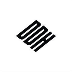 Modern abstract DDH logo design featuring geometric lines for innovative data analysis and digital transformation branding