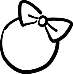 Hairband Hair Accessories Cute Hair Tie Black and White Line art Hand Drawn Sketch Style