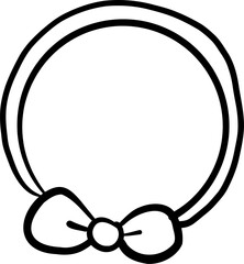 Sketch Style Cute Hairband Design