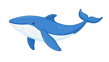 Obraz premium Cartoon whale illustration
