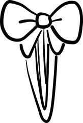 Cute Hairband Black White Drawing