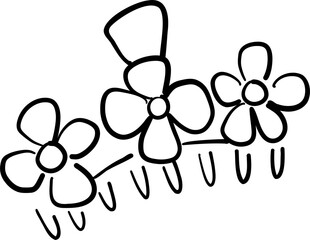 Cute Hair Clip Simple Illustration