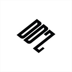 Modern abstract DDZ logo design featuringgeometric lines for innovative data analysis and digital transformation branding