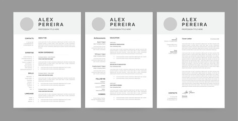 Clean  Resume and Cover Letter Layout, Professional Resume Design