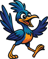 Roadrunner is a high-energy, whimsical portrayal of the speedy desert bird bursting with personality and flair