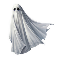 Naklejka premium Spooky ghost isolated on transparent background