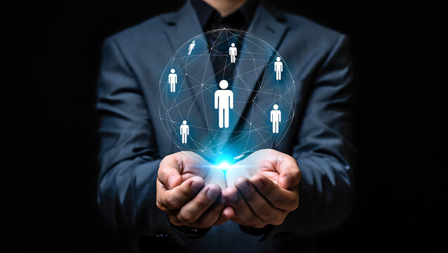 Global human network connection concept business people - Powered by Adobe