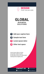 Roll Up banner stand presentation concept.