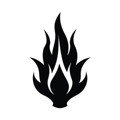 Stylized triple spike flame silhouette icon