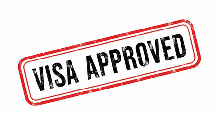 Visa Approved grunge rubber stamp vector illustration