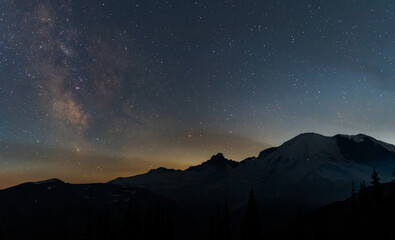 Milky Way and Mt. Rainier