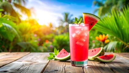 Obraz premium Tropical Watermelon Drink