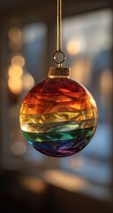 Rainbow Christmas ornament
