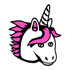 Unicorn Cute Pretty Friendly Cartoon Cool Girl Fun