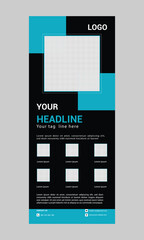 stylish company business roll up banner design.