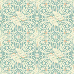 Fototapeta premium Seamless background with traditional Japanese pattern in Karakusa style 