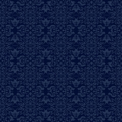 Seamless background with traditional Japanese pattern in Karakusa style  