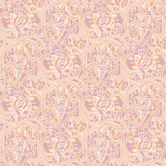 Seamless background with traditional Japanese pattern in Karakusa style  