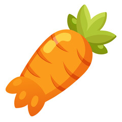 Soft chew toy shaped like a carrot for small pets