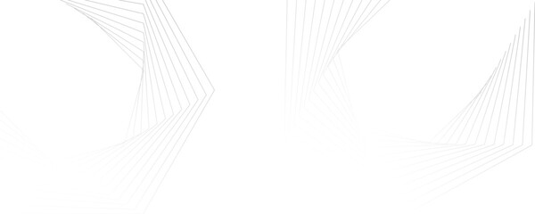 Abstract white and gray color geometric dynamic lines shape seamless pattern transparent background design.