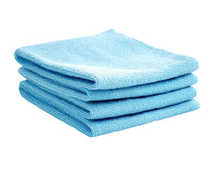 Light-blue cleaning cloths stacked