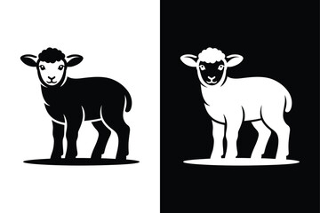 Lamb icon vector on White Background ,Vector Art Illustration on white background.