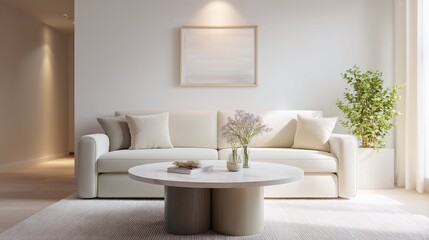 Fototapeta premium modern living room with fireplace