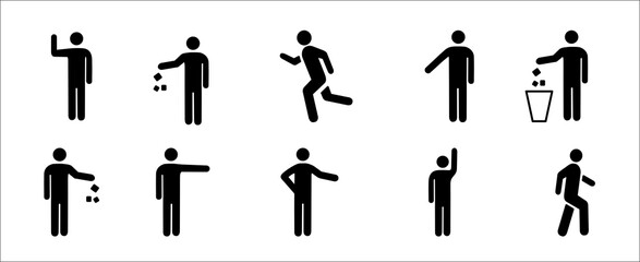 Simple icon of a person praying in various colored circles