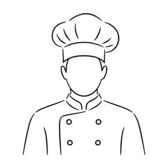 Chef outline icon illustration