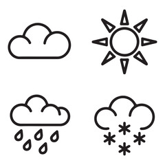 Simple weather forecast icons