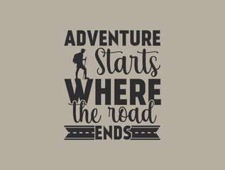 Adventure typography t shirt design
