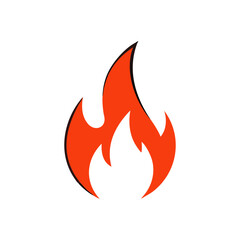 Fire flame logo vector illustration design template. vector fire flames sign illustration isolated. fire icon