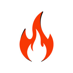 Fire flame logo vector illustration design template. vector fire flames sign illustration isolated. fire icon