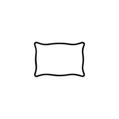 Pillow thin Line icon , sleep symbol, isolated on white background, vector Illustration