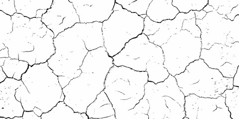 digital wall grunge and dust pattern surface Cracked white wall texture design element white background.
