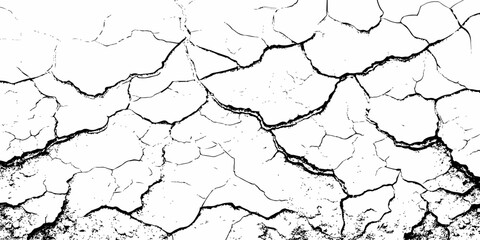 digital wall grunge and dust pattern surface Cracked white wall texture design element white background.
