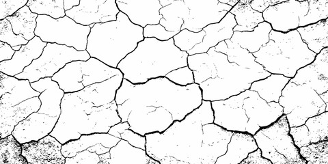 digital wall grunge and dust pattern surface Cracked white wall texture design element white background.
