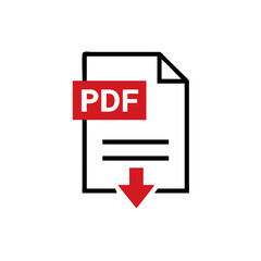 pdf vector icon, . PDF symbol Flat vector sign isolated on white background. Simple vector illustration for graphic and web design.