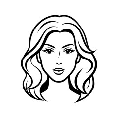 silhouette of beautiful woman face isolated on white vector art