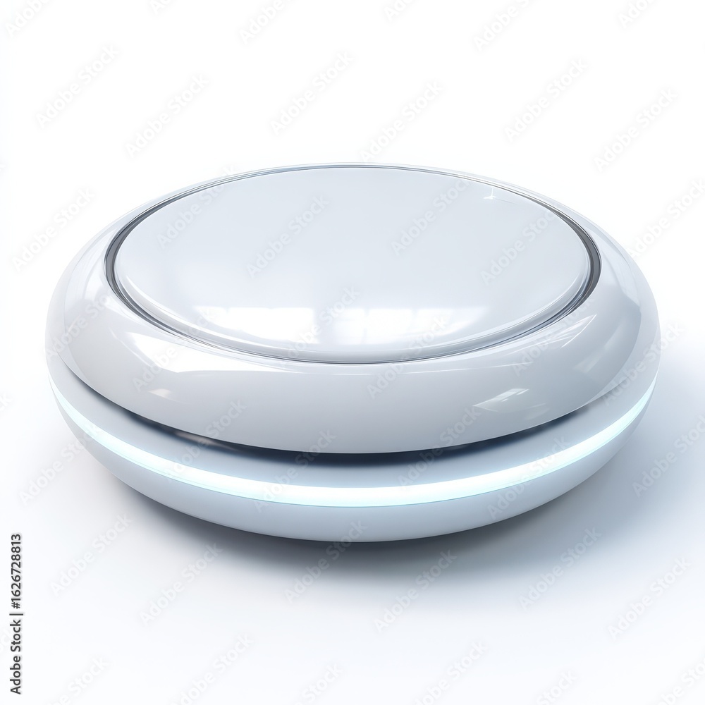 Poster futuristic white disc platform elegant 3d render of modern circular stand for product display or tec