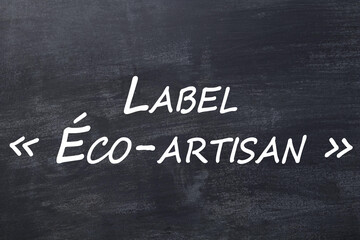 Obraz premium Label éco-artisan tableau noir
